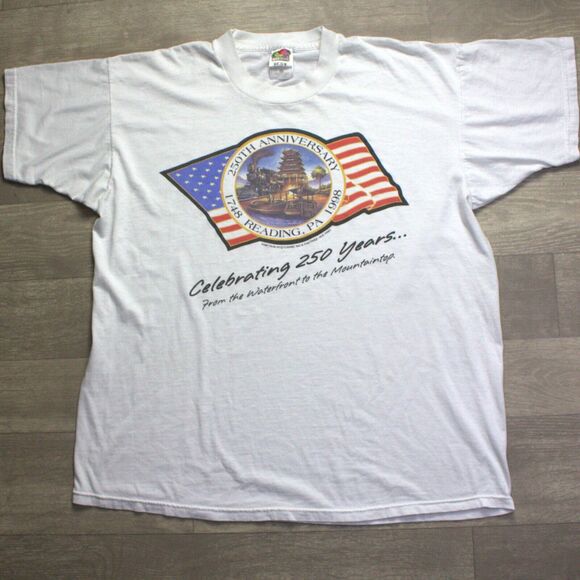Vintage Rare Reading PA. 250th Anniversary T-Shirt 1748-1998 Size XL - Picture 2 of 4